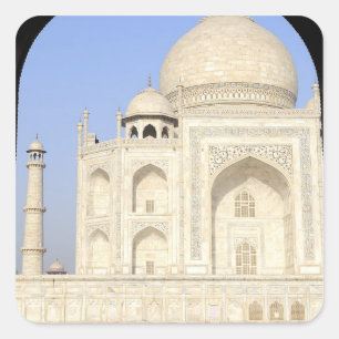 Asien, Indien, Uttar Pradesh, Agra. Der Taj 2 Quadratischer Aufkleber