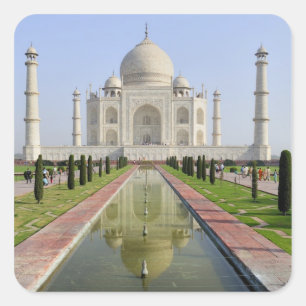 Asien, Indien, Uttar Pradesh, Agra. Der Taj 5 Quadratischer Aufkleber