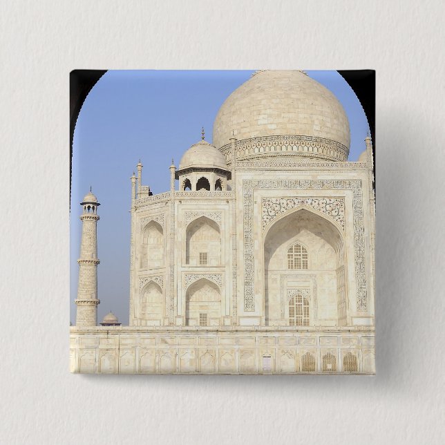 Asien, Indien, Uttar Pradesh, Agra. Taj 2 Button (Vorderseite)