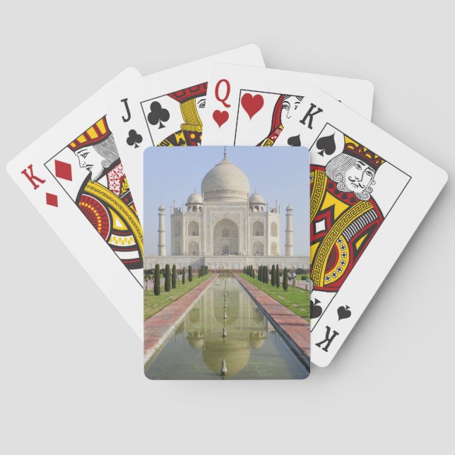 Asien, Indien, Uttar Pradesh, Agra. Taj 5 Spielkarten (Rückseite)