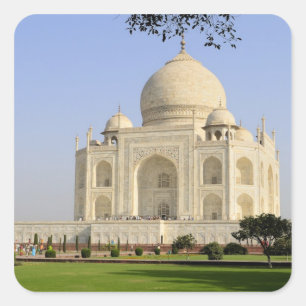Asien, Indien, Uttar Pradesh, Agra. Taj 7 Quadratischer Aufkleber
