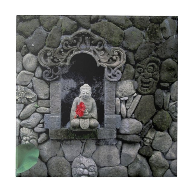 Asien, Indonesien, Bali. Ein Buddha-Schrein Fliese (Vorderseite)
