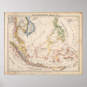 Asien, Indonesien, Philippinen, Ostindien Poster