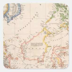 Asien, Indonesien, Philippinen, Ostindien Quadratischer Aufkleber