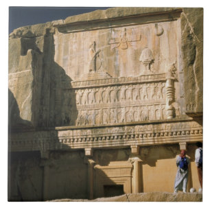 Asien, Iran, Persepolis.Grab von Darius dem Großen Fliese