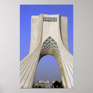 Asien, Iran, Teheran. Freiheitsdenkmal in Azadi Poster