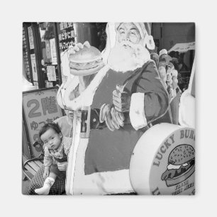 Asien, Japan, Hakdat. Der Weihnachtsmann in Japan Magnet