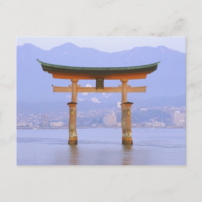 Asien, Japan, Hiroshima. Mivaiima. Torii Gate Postkarte (Vorderseite)
