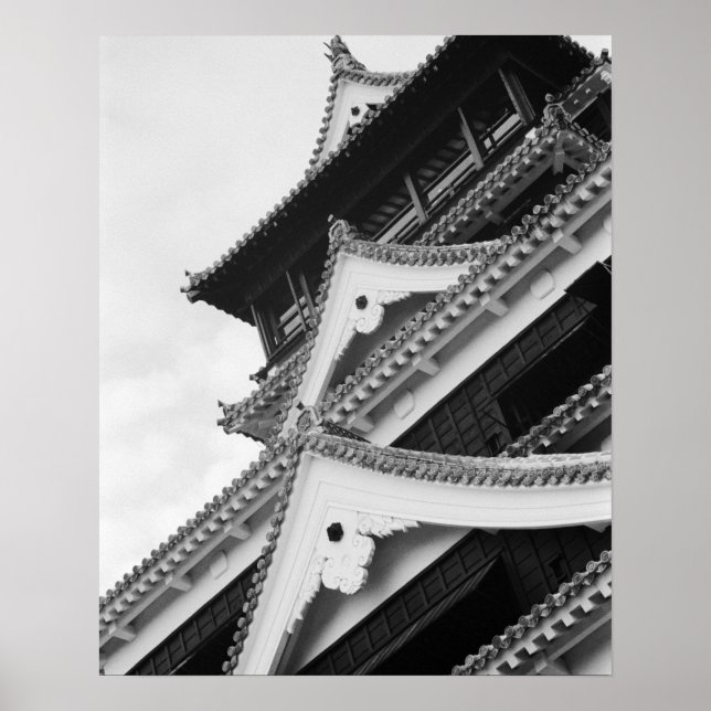 Asien, Japan, Kumamoto. Detail des Kumamoto, Poster (Vorne)