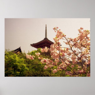 Asien, Japan, Kyoto, Kiyomizu-Tempel im Frühjahr Poster
