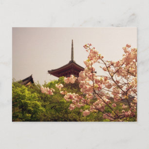 Asien, Japan, Kyoto, Kiyomizu-Tempel im Frühjahr Postkarte