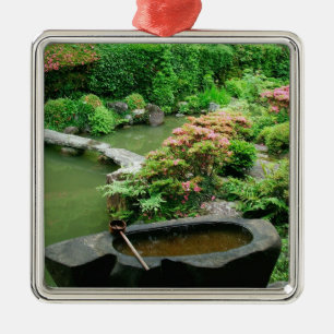 Asien, Japan, Kyoto. Zen-Garten Ornament Aus Metall