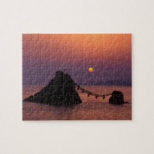 Asien, Japan, Mie, Futamigaura bei Tagesanbruch Puzzle