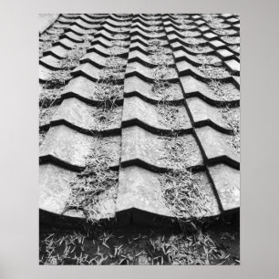 Asien, Japan, Miyajima. Ziegeldach Poster