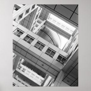 Asien, Japan, Tokio. Fuji TV Gebäude, Odaiba Poster