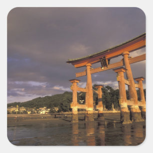 Asien, Japan, westliches Honshu, Miya, Jima-Insel, Quadratischer Aufkleber