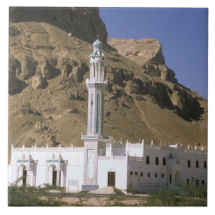 Asien, Jemen, Tarim. Weiße Moschee. Fliese