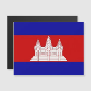 Asien - Kambodscha - kambodschanische Flagge - Magnetkarte