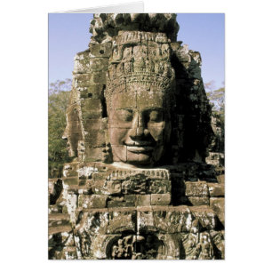 Asien, Kambodscha, Siem Reap. Angkor Thom, Köpfe
