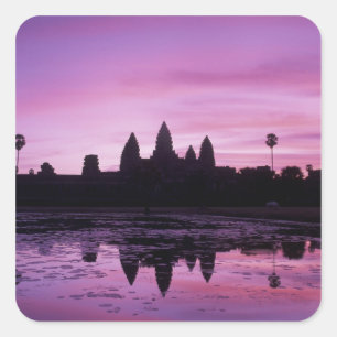 Asien, Kambodscha, Siem Reap, Angkor Wat (12. Jh. Quadratischer Aufkleber