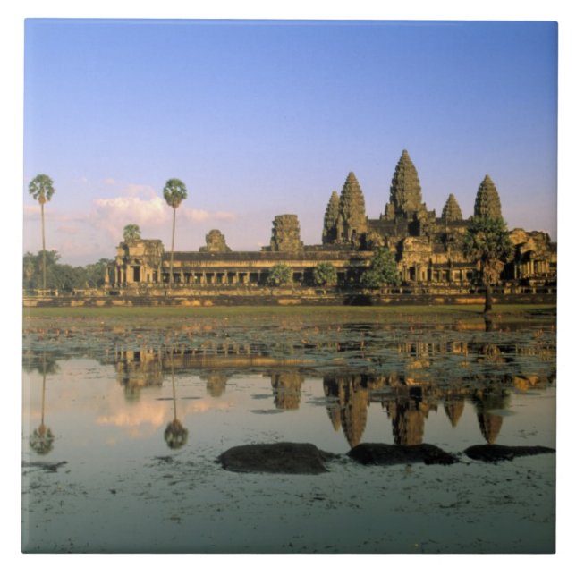 Asien, Kambodscha, Siem Reap. Angkor Wat.2 Fliese (Vorderseite)