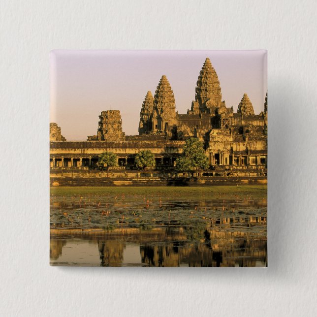 Asien, Kambodscha, Siem Reap. Angkor Wat. Button (Vorderseite)