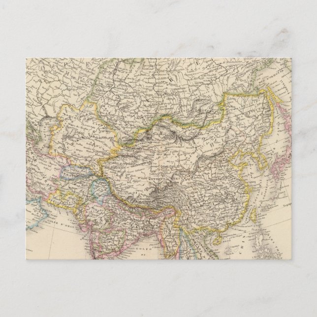 Asien-Karte 2 Postkarte (Vorderseite)