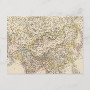 Asien-Karte 2 Postkarte