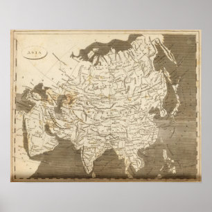 Asien-Karte durch Arrowsmith Poster