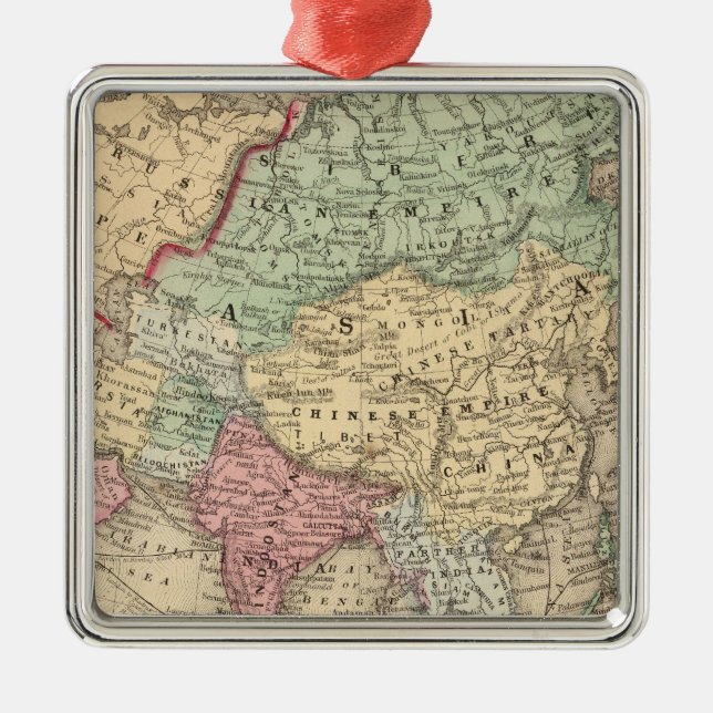 Asien-Karte durch Mitchell Ornament Aus Metall (Vorne)