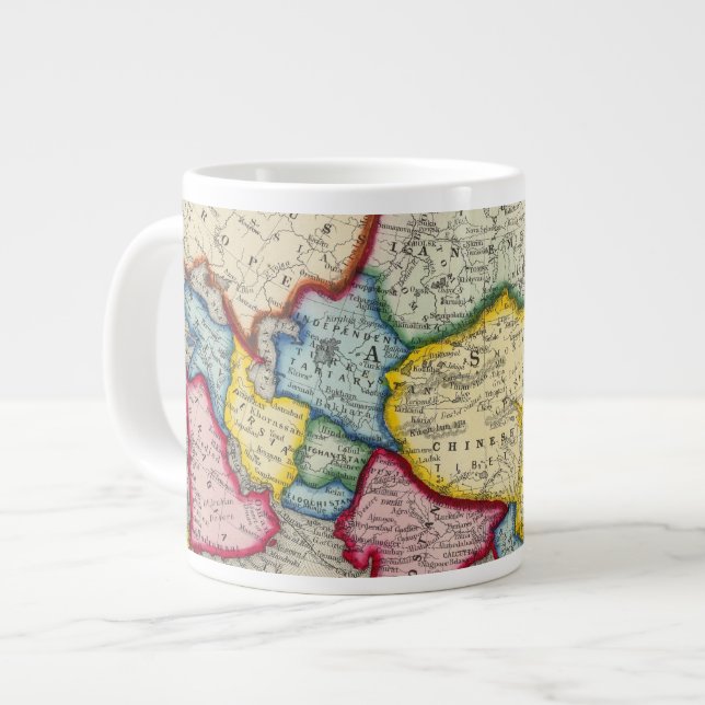 Asien-Karte Jumbo-Tasse (Vorderseite Links)