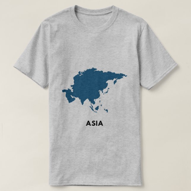 Asien-Karte T-Shirt (Design vorne)