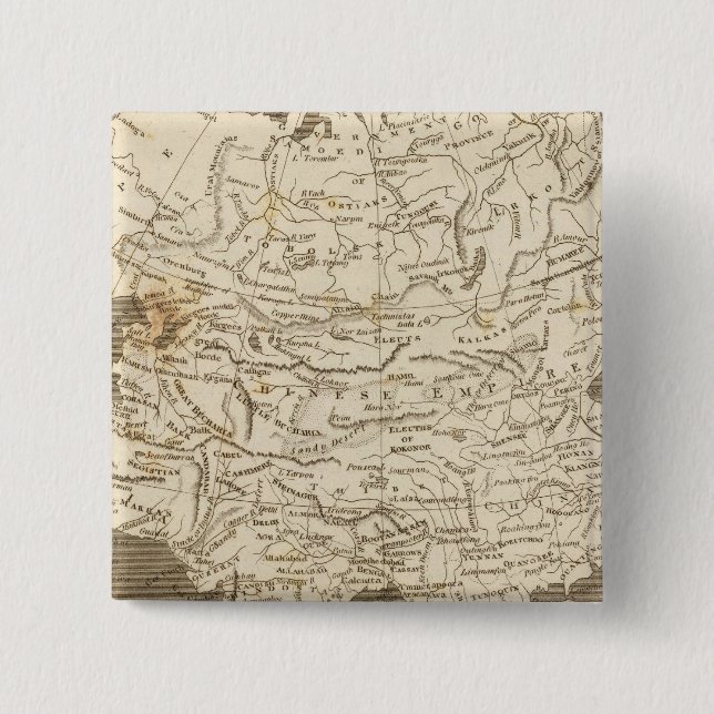 Asien-Karte von Arrowsmith Button (Vorderseite)