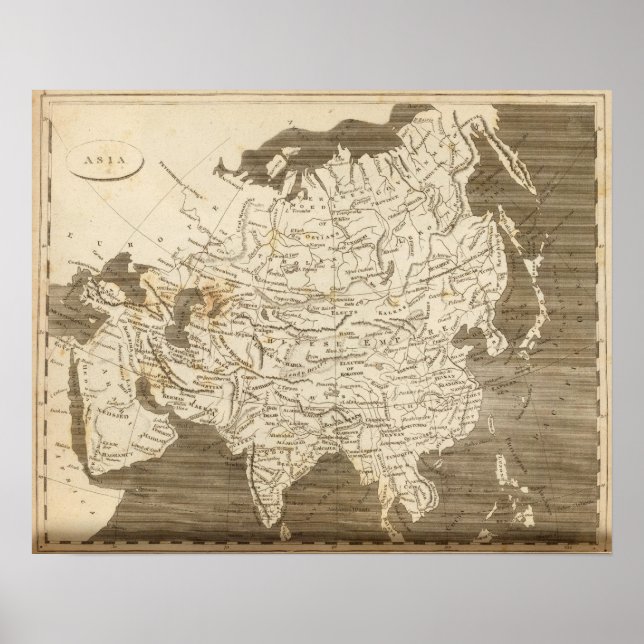 Asien-Karte von Arrowsmith Poster (Vorne)