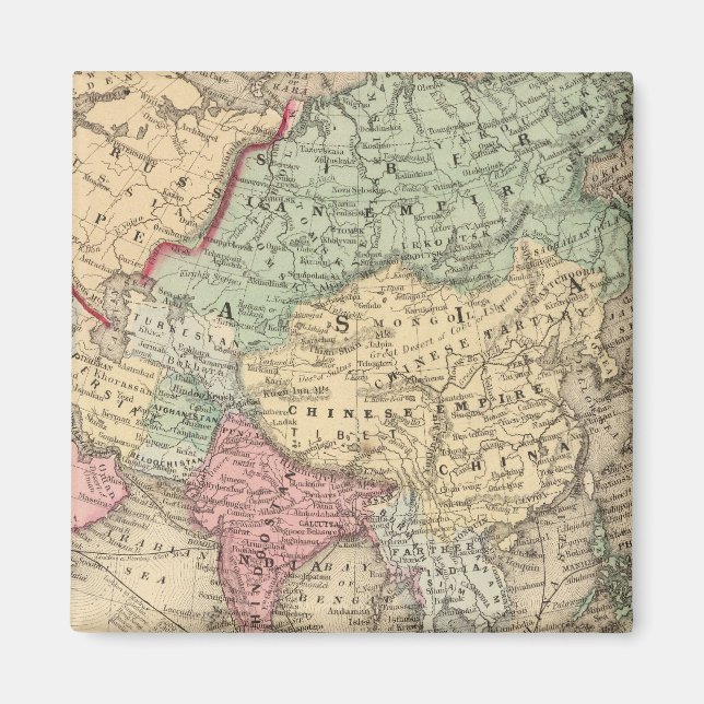 Asien-Karte von Mitchell Magnet (Vorne)