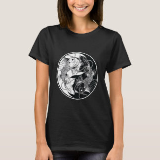 Asien-Koi-Fischgarten Ying und Yang T-Shirt