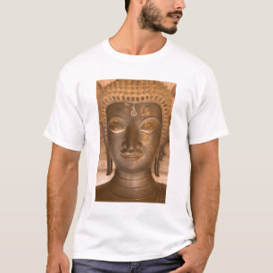 Asien, Laos, Vientiane, Bronze-Skulptur in Wat T-Shirt