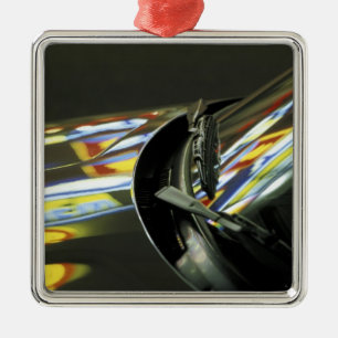 Asien, Malaysia, Melaka. Neonreflektionen im Auto Ornament Aus Metall