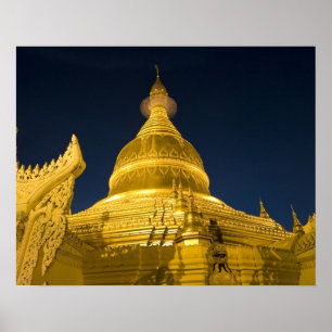 Asien, Maynmar, Yangon, buddhistischer Tempel in Y Poster