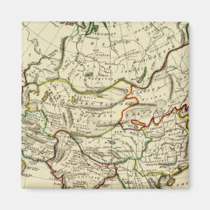 Asien mit umrissenen Grenzen Magnet