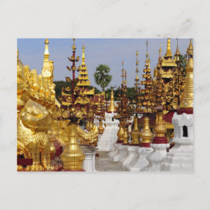 Asien, Myanmar (Birma), Bagan (Heide). Das Shwe 5 Postkarte