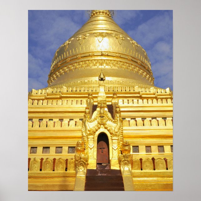 Asien, Myanmar (Birma), Bagan (Heide). Das Shwe Poster (Vorne)