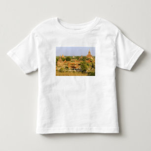 Asien, Myanmar (Birma), Bagan. Kühe passieren Kleinkind T-shirt