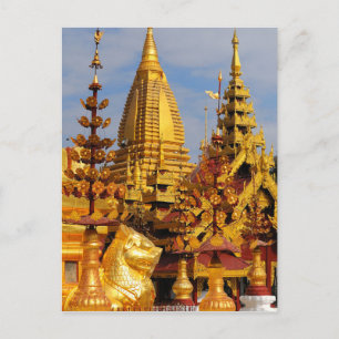 Asien, Myanmar (Burma), Bagan (Pagan). Die Shwe 3 Postkarte