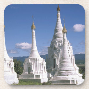 Asien, Myanmar, Inle-See. Pagoden. 2 Getränkeuntersetzer