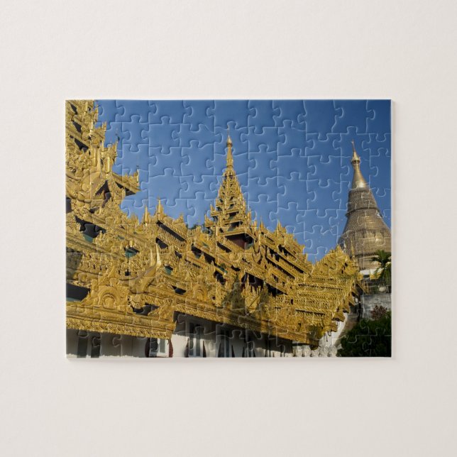 Asien, Myanmar, Rangun. Golden stupa von Shwedagon Puzzle (Horizontal)