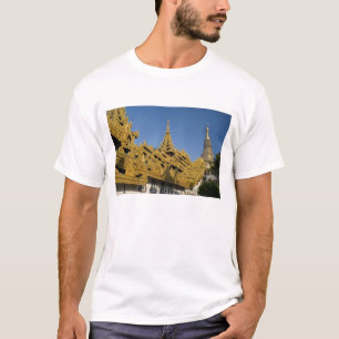 Asien, Myanmar, Yangon. Goldene Stupa von Shwedago T-Shirt