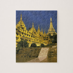 Asien, Myanmar, Yangon. Shwedagon-Pagode bei Puzzle
