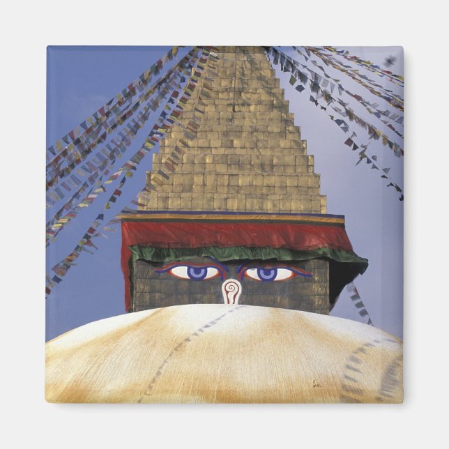 Asien, Nepal, Kathmandu. Bouddhanath Stupa. 2 Magnet (Vorne)