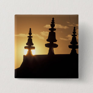 Asien, Nepal, Kathmandu. Bouddhanath Stupa. Button
